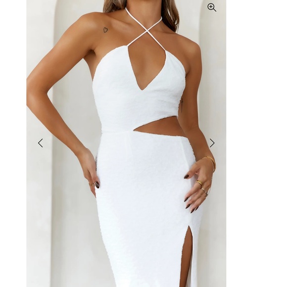 HELLO MOLLY PRETTIEST MOMENTS MIDI DRESS WHITE - Picture 2 of 7